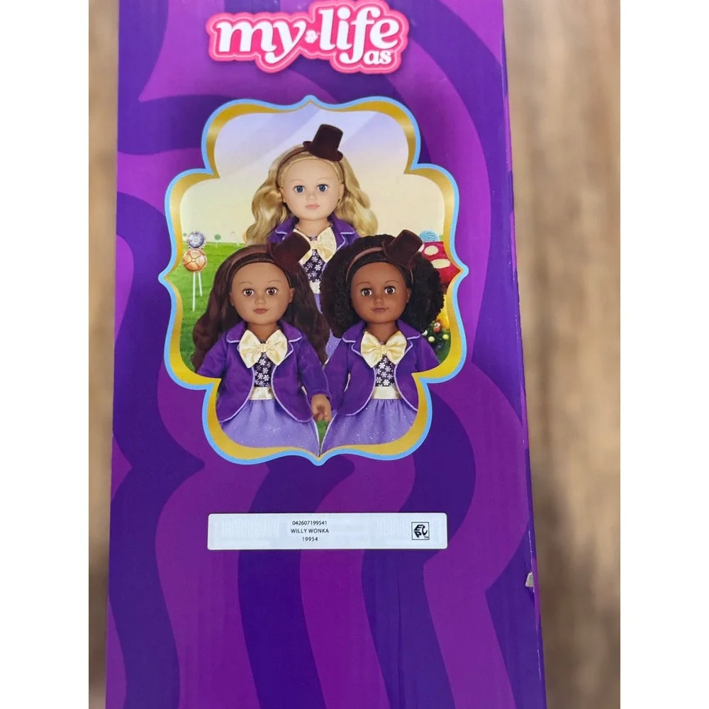 My Life As Willy Wonka 18'' Doll Brunette 11 Piece Set Collectible Golden Ticket